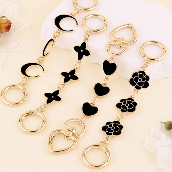 4 Piece Purse Chain Extender with Gold And Black Accents. New In Box - Picture 7 of 8